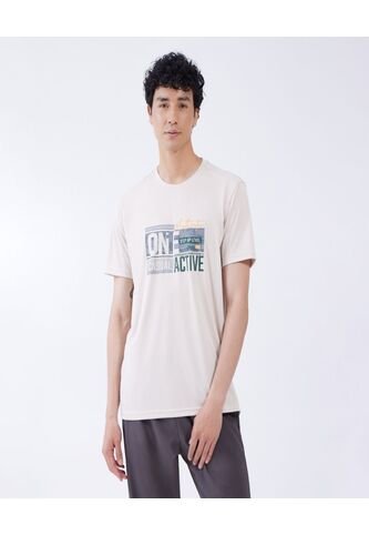 Camiseta Para Hombre Manga Corta Color Amarillo  Marca Ostu #60090975 Ostu