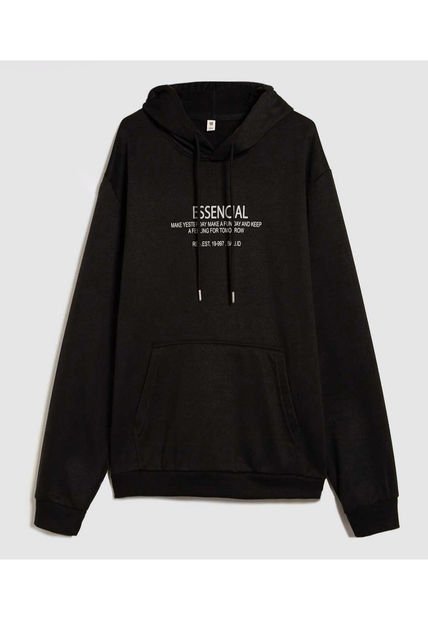 Buzo Para Hombre Hoodie Color Negro Marca Ostu #60060460