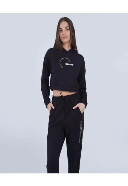 Buzo Para Mujer Hoodie Color Negro Marca Ostu #40060293