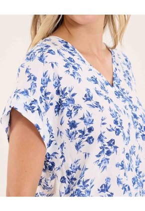 Blusa Para Mujer Manga Corta Color Crudo Marca Ostu #40121184