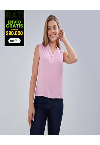 Blusa Para Mujer Manga Sisa Color Rosa Marca Ostu #40121008 Ostu