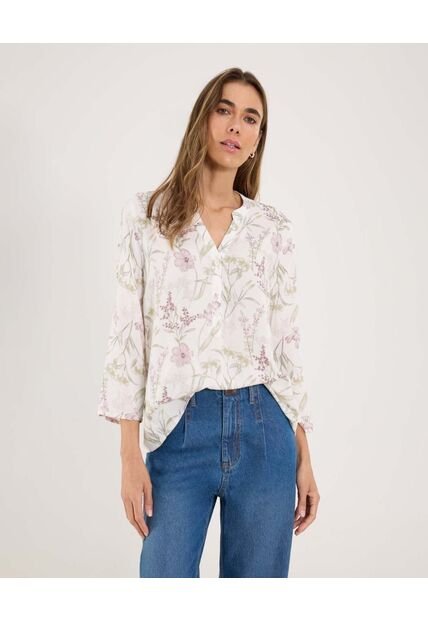 Blusa Para Mujer Manga 3/4 Color Lila  Marca Ostu #40121121