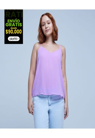 Blusa Para Mujer Manga Sisa Color Lila  Marca Ostu #40120950 Ostu