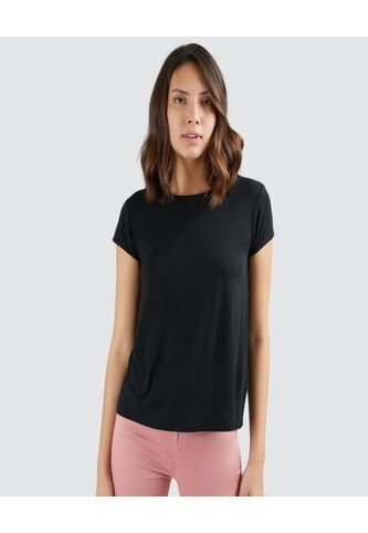 Camiseta Para Mujer Manga Corta Color Negro Marca Ostu #40090612 Ostu