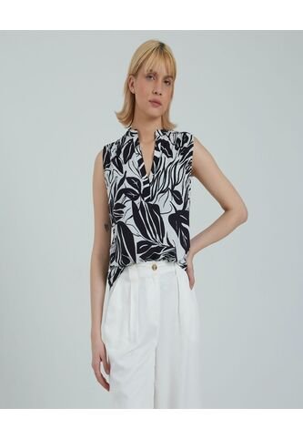 Blusa Para Mujer Manga Sisa Color Negro Marca Ostu #40120889 Ostu