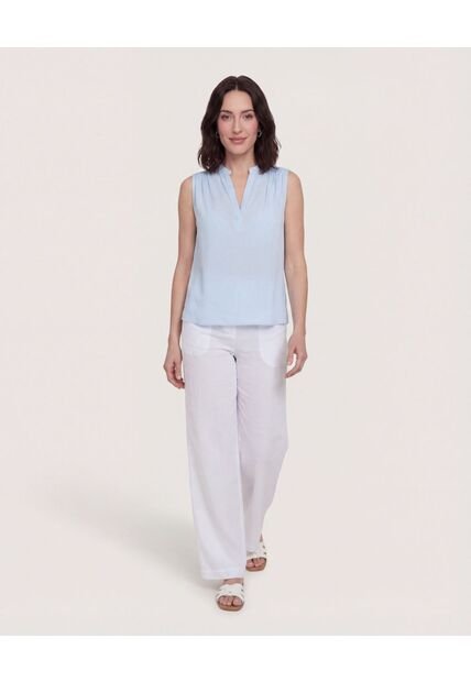 Blusa Manga Sisa  Para Mujer Celeste Ostu