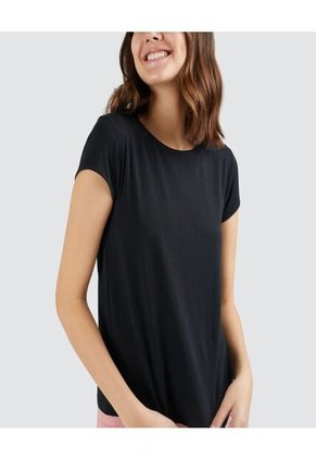 Camiseta Para Mujer Manga Corta Color Negro Marca Ostu #40090612