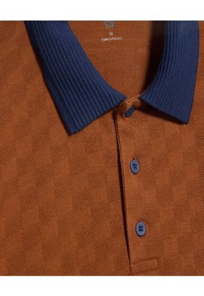 Polo Para Hombre Cuello Tejido Sin Bolsillo Color Café  Marca Ostu #60110659