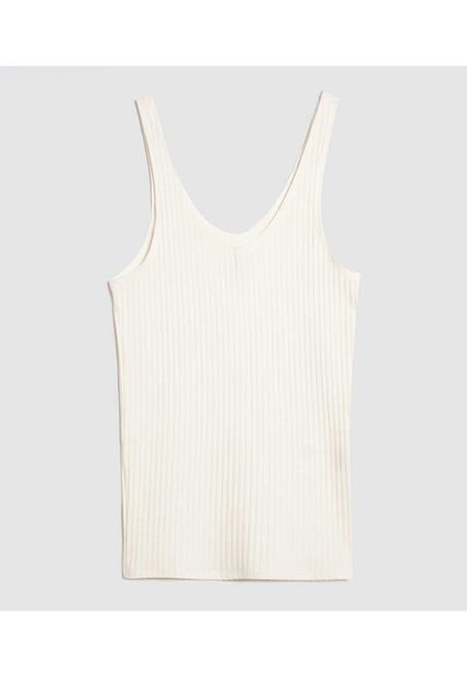 Camiseta Para Mujer Manga Sisa Cuello V Color Crema Marca Ostu #40092233