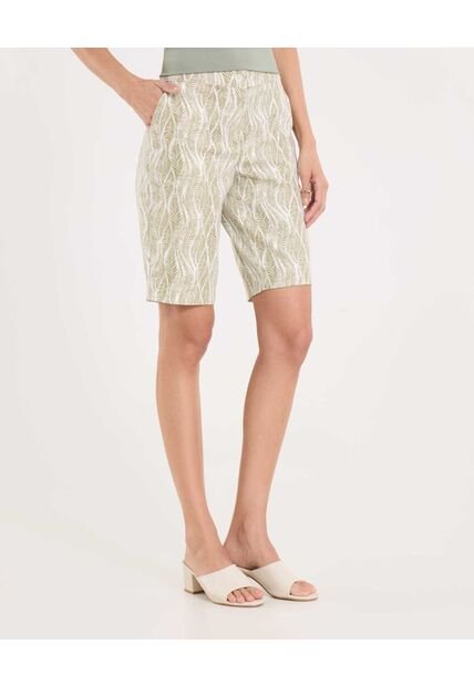 Bermuda Para Mujer Regular Corto Color Verde Marca Ostu #40100108