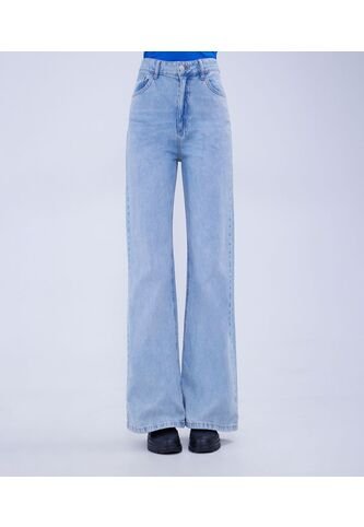 Jean Para Mujer Wide-Leg Color Azul Claro Marca Ostu #40160476 Ostu