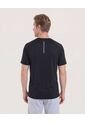 Camiseta Texturizada Con Reflectivo  Para Hombre Negro Ostu de Ostu