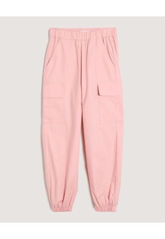 Pantalón Jogger Cargo Para Niña  Infantil Niña Rosa Ostu Ostu