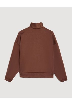 Buzo Cuello Alto  Para Mujer Café Ostu