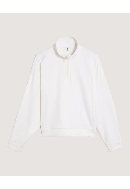 Buzo Cuello Alto  Para Mujer Blanco Ostu