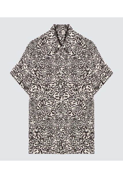Camisa Para Mujer Manga Corta Color Negro Marca Ostu #40010266