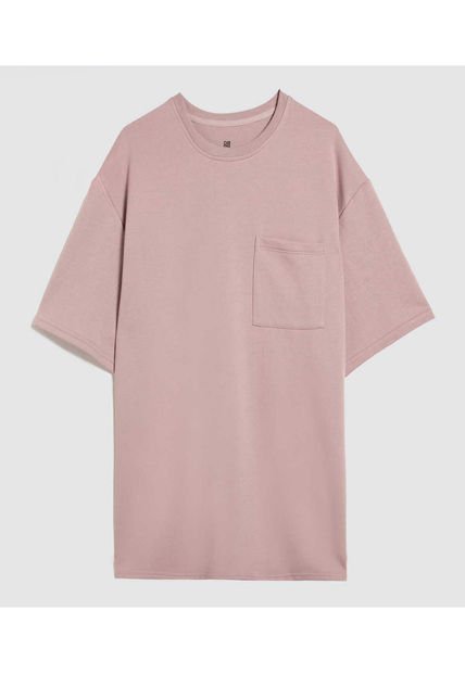 Camiseta Para Hombre Manga Corta Color Rosa Marca Ostu #60091413