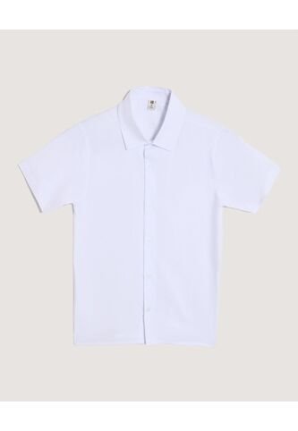 Camisa Manga Corta  Infantil Niño Blanco Ostu Ostu