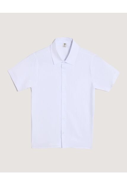 Camisa Manga Corta  Infantil Niño Blanco Ostu