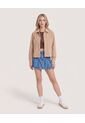 Chaqueta Sobrecamisa Pana  Para Mujer Camel Ostu de Ostu