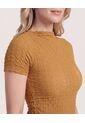 Camiseta Con Textura  Para Mujer Mostaza Ostu de Ostu