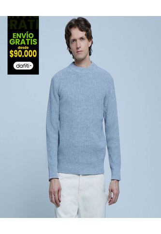 Saco Para Hombre Cuello Redondo Color Gris  Marca Ostu #60330040 Ostu