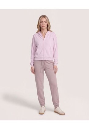 Hoodie Unicolor  Para Mujer Lila Ostu