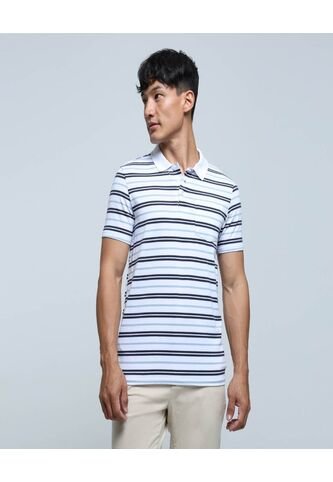 Polo Para Hombre Cuello Tejido Con Bolsillo Color Blanco Marca Ostu #60110538 Ostu