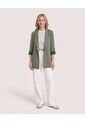 Blazer Unicolor  Para Mujer Verde Ostu de Ostu