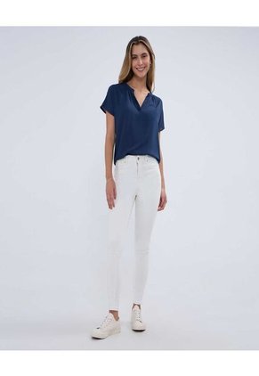 Pantalon Para Mujer 5 Bolsillos Color Crudo Marca Ostu #40070544