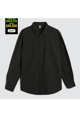 Camisa Para Hombre Manga Larga Con Bolsillo Color Verde  Marca Ostu #60010673 Ostu