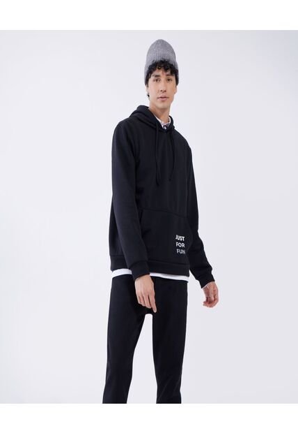 Buzo Para Hombre Hoodie Color Negro Marca Ostu #60060273