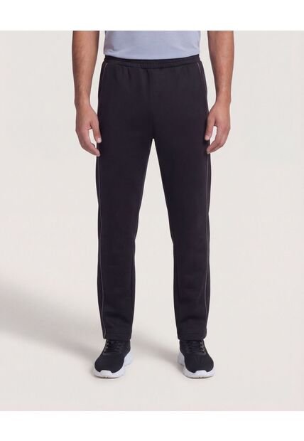 Pantalón Con Lineas En Contraste  Para Hombre Negro Ostu