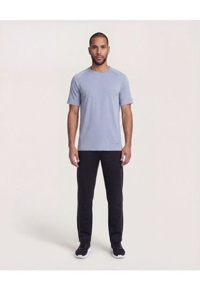 Pantalón Con Lineas En Contraste  Para Hombre Negro Ostu