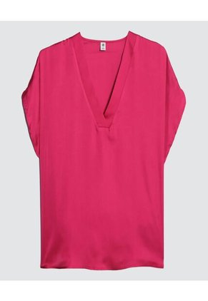 Blusa Para Mujer Manga Corta Color Fucsia Marca Ostu #40120943