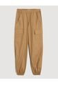 Pantalón Jogger Cargo Para Niña  Infantil Niña Café Ostu de Ostu