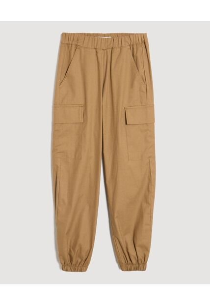 Pantalón Jogger Cargo Para Niña  Infantil Niña Café Ostu