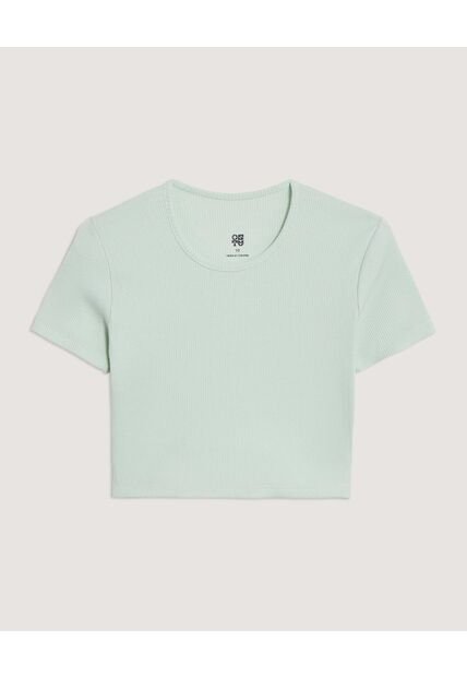Camiseta Cropped Para Niña  Infantil Niña Verde Ostu