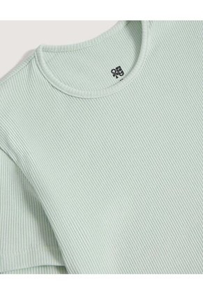 Camiseta Cropped Para Niña  Infantil Niña Verde Ostu