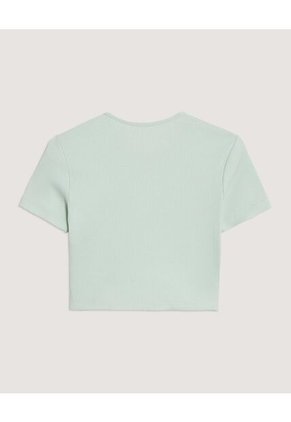 Camiseta Cropped Para Niña  Infantil Niña Verde Ostu