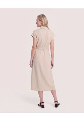 Vestido Camisero Unciolor  Para Mujer Piel Ostu