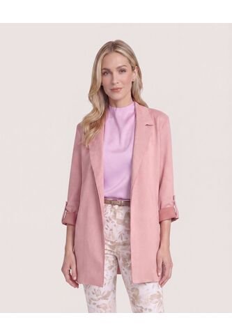 Blazer Unicolor  Para Mujer Rosado Ostu Ostu