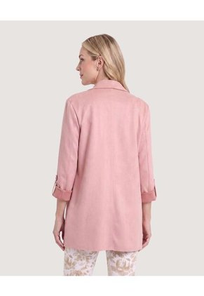 Blazer Unicolor  Para Mujer Rosado Ostu