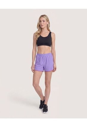 Short Con Contrastes  Para Mujer Lila Ostu