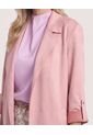 Blazer Unicolor  Para Mujer Rosado Ostu de Ostu