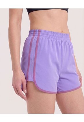 Short Con Contrastes  Para Mujer Lila Ostu