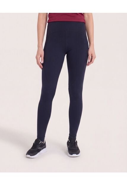 Leggins Con Cortes Anatomicos  Para Mujer Negro Ostu
