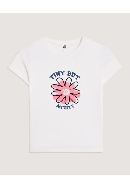 Camiseta Screen Manga Corta Para Niña  Infantil Niña Crema Ostu