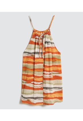 Blusa Para Mujer Manga Sisa Color Terracota Marca Ostu #40120978