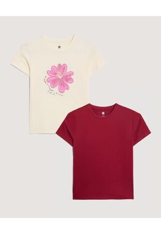 Duo De Camisetas Para Niña  Infantil Niña Negro Ostu Ostu